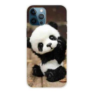 For iPhone 12 Pro Max Shockproof Painted Transparent TPU Protective Case(Say Hello Panda)