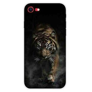 For iPhone SE 2022 / SE 2020 Shockproof Painted Transparent TPU Protective Case(Chinese Tiger)