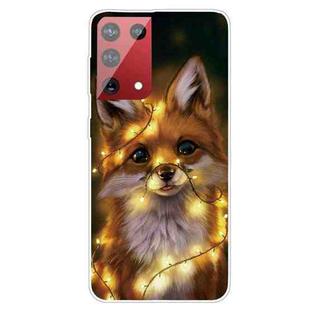 For OnePlus 9 Shockproof Painted Transparent TPU Protective Case(Bulb Fox)