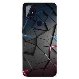 For OnePlus Nord N10 5G Shockproof Painted Transparent TPU Protective Case(Building blocks Starry Sky)