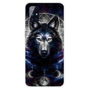 For OnePlus Nord N100 Shockproof Painted Transparent TPU Protective Case(Magic Wolf)