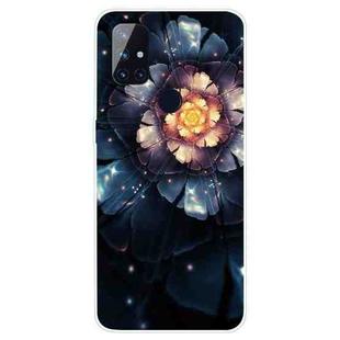 For OnePlus Nord N100 Shockproof Painted Transparent TPU Protective Case(Snow Lotus)