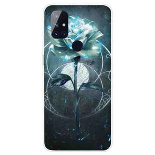 For OnePlus Nord N100 Shockproof Painted Transparent TPU Protective Case(Magic Rose)