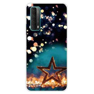 For Huawei P Smart 2021 Shockproof Painted Transparent TPU Protective Case(Night View Stars)