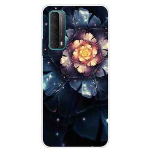 For Huawei P Smart 2021 Shockproof Painted Transparent TPU Protective Case(Snow Lotus)