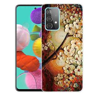 For Samsung Galaxy A32 5G Shockproof Painted Transparent TPU Protective Case(Oil Painting Magnolia)