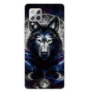 For Samsung Galaxy A42 5G Shockproof Painted Transparent TPU Protective Case(Magic Wolf)