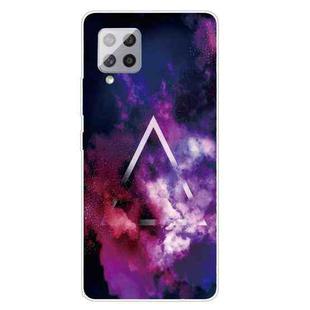 For Samsung Galaxy A42 5G Shockproof Painted Transparent TPU Protective Case(Triangle Starry Sky)