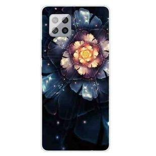 For Samsung Galaxy A42 5G Shockproof Painted Transparent TPU Protective Case(Snow Lotus)