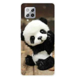 For Samsung Galaxy A42 5G Shockproof Painted Transparent TPU Protective Case(Say Hello Panda)