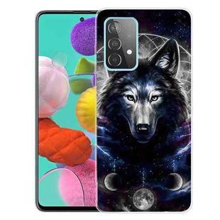 For Samsung Galaxy A52 5G / 4G Shockproof Painted Transparent TPU Protective Case(Magic Wolf)