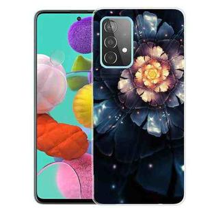 For Samsung Galaxy A52 5G / 4G Shockproof Painted Transparent TPU Protective Case(Snow Lotus)