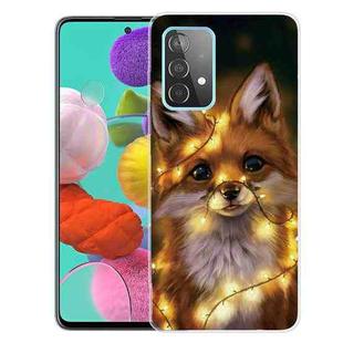 For Samsung Galaxy A72 5G / 4G Shockproof Painted Transparent TPU Protective Case(Bulb Fox)