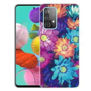 For Samsung Galaxy A72 5G / 4G Shockproof Painted Transparent TPU Protective Case(Color Chrysanthemum)