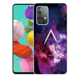 For Samsung Galaxy A72 5G / 4G Shockproof Painted Transparent TPU Protective Case(Triangle Starry Sky)