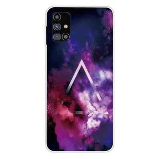 For Samsung Galaxy M31s Shockproof Painted Transparent TPU Protective Case(Triangle Starry Sky)