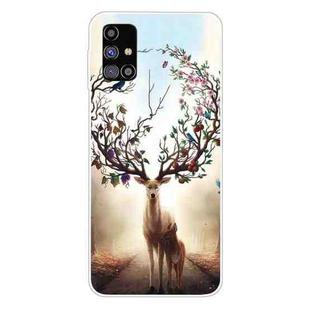 For Samsung Galaxy M51 Shockproof Painted Transparent TPU Protective Case(Dream Deer)
