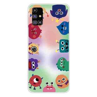 For Samsung Galaxy M51 Shockproof Painted Transparent TPU Protective Case(Fluorescent Monster)