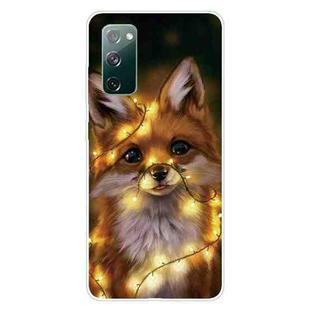 For Samsung Galaxy S20 FE Shockproof Painted Transparent TPU Protective Case(Bulb Fox)