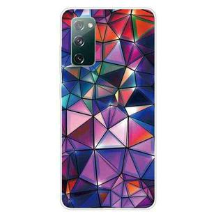 For Samsung Galaxy S20 FE Shockproof Painted Transparent TPU Protective Case(Color Building Blocks)