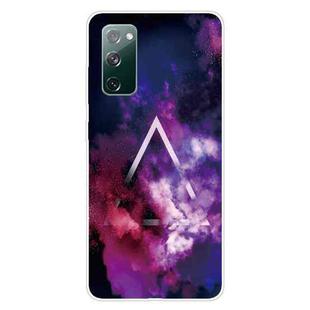 For Samsung Galaxy S20 FE Shockproof Painted Transparent TPU Protective Case(Triangle Starry Sky)