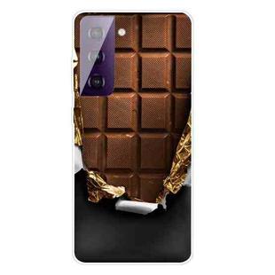 For Samsung Galaxy S21 5G Shockproof Painted Transparent TPU Protective Case(Chocolate)