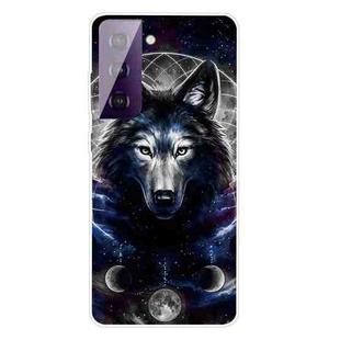 For Samsung Galaxy S21+ 5G Shockproof Painted Transparent TPU Protective Case(Magic Wolf)