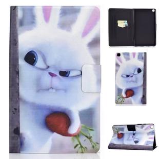 For Galaxy Tab A 8.0 2019 / T290 Colored Drawing Electric Pressed Horizontal Flip Leather Case, with Holder & Card Slots(Rabbit)