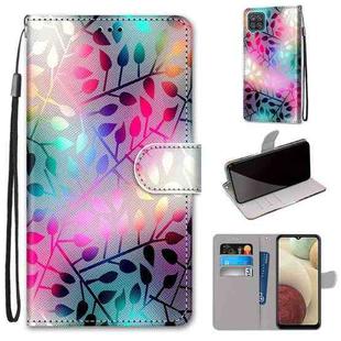 For Samsung Galaxy A12 / M12 Coloured Drawing Cross Texture Horizontal Flip PU Leather Case with Holder & Card Slots & Wallet & Lanyard(Translucent Glass)