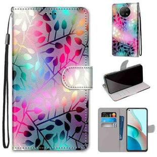 For Xiaomi Redmi Note 9T / Note 9 5G Coloured Drawing Cross Texture Horizontal Flip PU Leather Case with Holder & Card Slots & Wallet & Lanyard(Translucent Glass)