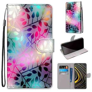 For Xiaomi Poco M3 Coloured Drawing Cross Texture Horizontal Flip PU Leather Case with Holder & Card Slots & Wallet & Lanyard(Translucent Glass)