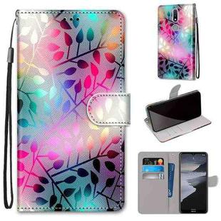 For Nokia 2.4 Coloured Drawing Cross Texture Horizontal Flip PU Leather Case with Holder & Card Slots & Wallet & Lanyard(Translucent Glass)