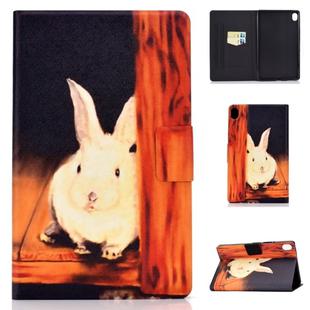 For Huawei MediaPad M6 8.4 Colored Drawing Electric Pressed Horizontal Flip Leather Case, with Holder & Card Slots(Small Rabbit)
