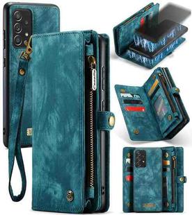 For Samsung Galaxy A52 5G / 4G CaseMe Detachable Multifunctional Horizontal Flip Leather Case, with Card Slot & Holder & Zipper Wallet & Photo Frame(Blue)