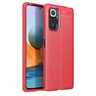 For Xiaomi Redmi Note 10 Pro / Note 10 Pro Max Litchi Texture TPU Shockproof Case(Red)