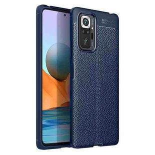 For Xiaomi Redmi Note 10 Pro / Note 10 Pro Max Litchi Texture TPU Shockproof Case(Blue)