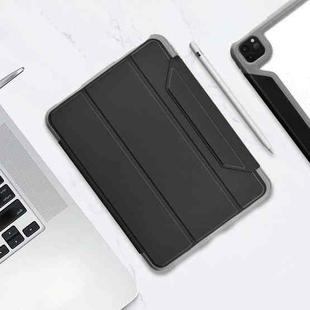 For iPad Pro 12.9 2022 / 2021 / 2020 Mutural Yagao Series PC Horizontal Flip Leather Tablet Case with Holder & Pen Slot(Black)