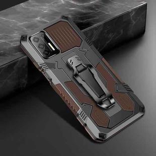 For Motorola Moto G Stylus (2021) Machine Armor Warrior Shockproof PC + TPU Protective Case(Coffee)