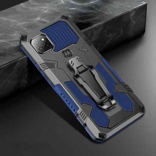 For Motorola Moto One 5G Ace Machine Armor Warrior Shockproof PC + TPU Protective Case(Blue)