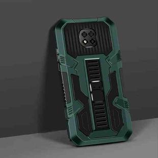 For Motorola Moto G Power (2021) Vanguard Warrior All Inclusive Double-color Shockproof TPU + PC Protective Case with Holder(Graphite Green)