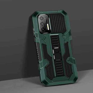 For Motorola Moto G Stylus (2021) Vanguard Warrior All Inclusive Double-color Shockproof TPU + PC Protective Case with Holder(Graphite Green)