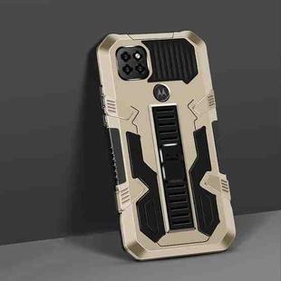 For Motorola Moto One 5G Ace Vanguard Warrior All Inclusive Double-color Shockproof TPU + PC Protective Case with Holder(Gold)