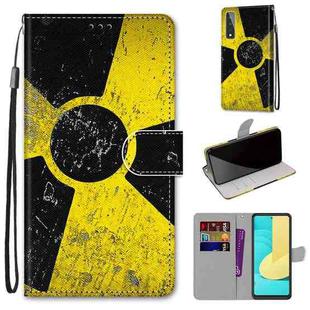 For LG Stylo 7 5G Coloured Drawing Cross Texture Horizontal Flip PU Leather Case with Holder & Card Slots & Wallet & Lanyard(Yellow Black Logo)