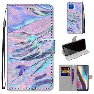 For Motorola Moto G 5G Plus Coloured Drawing Cross Texture Horizontal Flip PU Leather Case with Holder & Card Slots & Wallet & Lanyard(Fluorescent Water Texture)