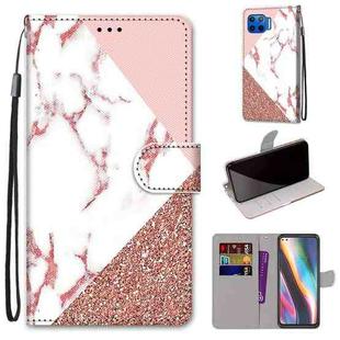 For Motorola Moto G 5G Plus Coloured Drawing Cross Texture Horizontal Flip PU Leather Case with Holder & Card Slots & Wallet & Lanyard(Pink Stone Texture)