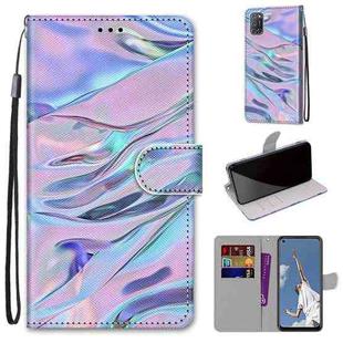 For OPPO A52 / A92 / A72 Coloured Drawing Cross Texture Horizontal Flip PU Leather Case with Holder & Card Slots & Wallet & Lanyard(Fluorescent Water Texture)