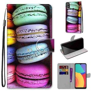 For Alcatel 1L (2021) Coloured Drawing Cross Texture Horizontal Flip PU Leather Case with Holder & Card Slots & Wallet & Lanyard(Colorful Cakes)