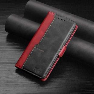 Retro Texture Contrast Color Side Buckle Horizontal Flip Leather Case with Holder & Card Slots & Wallet For iPhone 6 Plus / 6s Plus(Red)