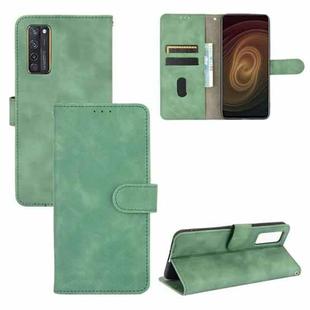 For ZTE Axon 20 5G / A20 5G Solid Color Skin Feel Magnetic Buckle Horizontal Flip Calf Texture PU Leather Case with Holder & Card Slots & Wallet(Green)