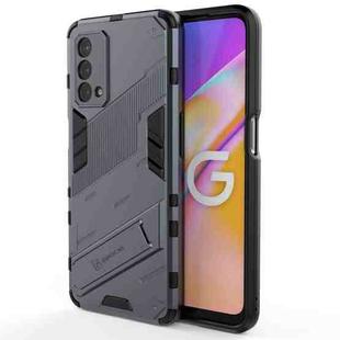 For OPPO A93 5G Punk Armor 2 in 1 PC + TPU Shockproof Case with Invisible Holder(Grey)